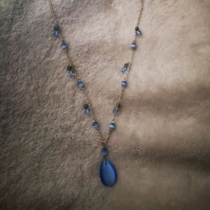 Blue tiger's eye necklace